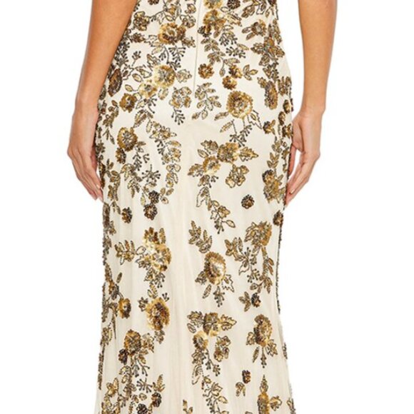 Mac Duggal sequined formal gown, Size 10, multi-colored